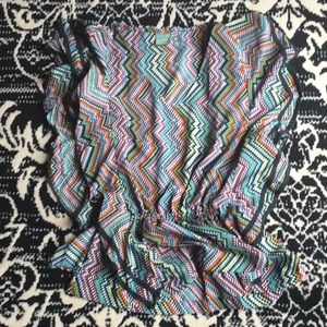 Tribal V neck Blouse